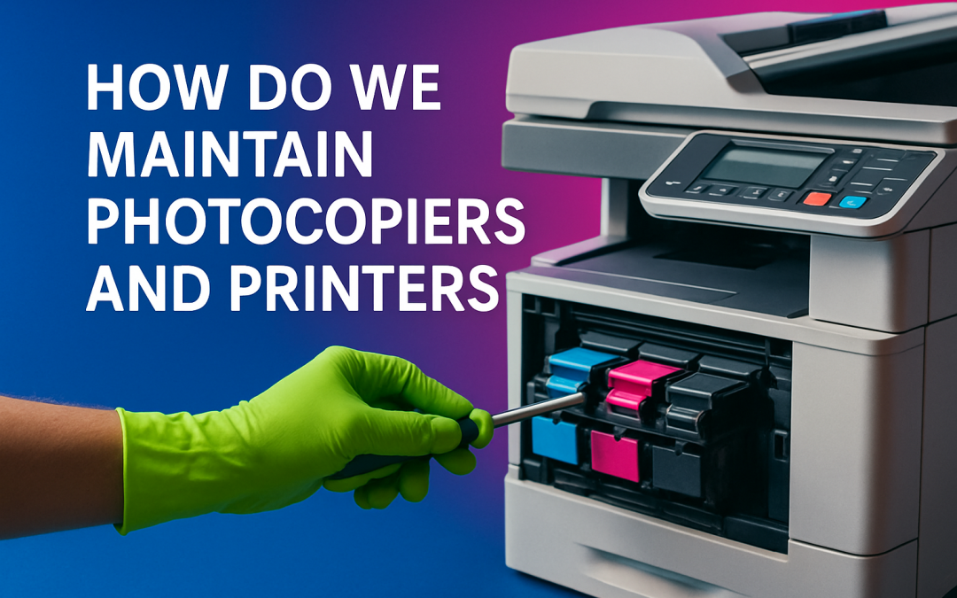 How do we maintain photocopiers and printers